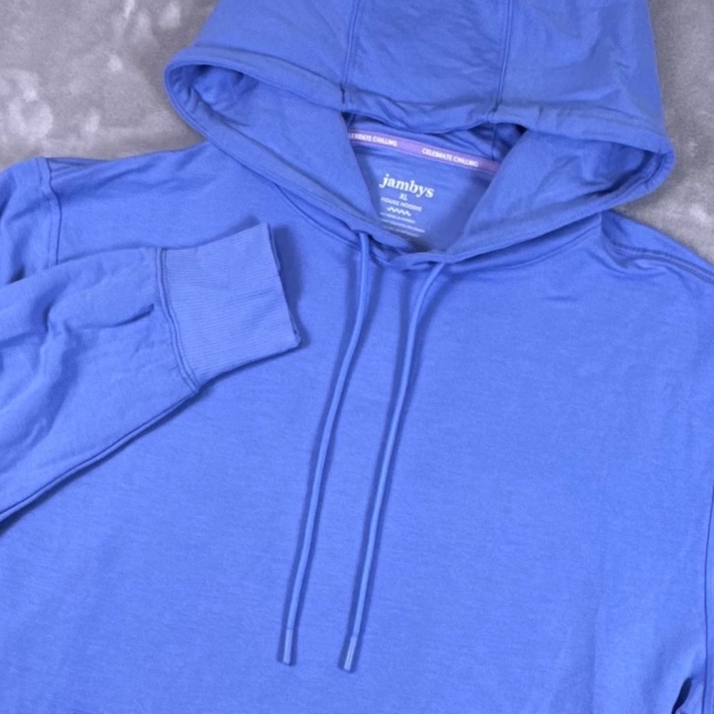 Jambys Long Sleeve Hoodie Blue XL Relaxed Fit Loungewear Pullover